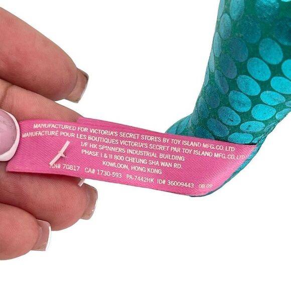 Victoria’s Secret PINK 2009 Metallic Blue “HEART” Small Plush Stuffed Dog Y2K - Picture 3 of 16